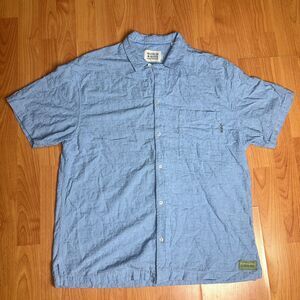 Scotch & Soda Amsterdam Men’s L Relaxed Fit Blue Short Sleeve Button Up Shirt